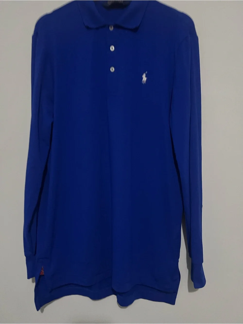 Polo by Ralph Lauren Long Sleeve Polo Shirt - Royal Blue with White Pony
